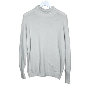 Wilfred Free Womens Hush Knit Oversized Turtleneck Sweater Silver Birch Size XS